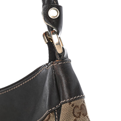 Gucci Monogram Large D Gold Hobo Dark Brown 14 of 17