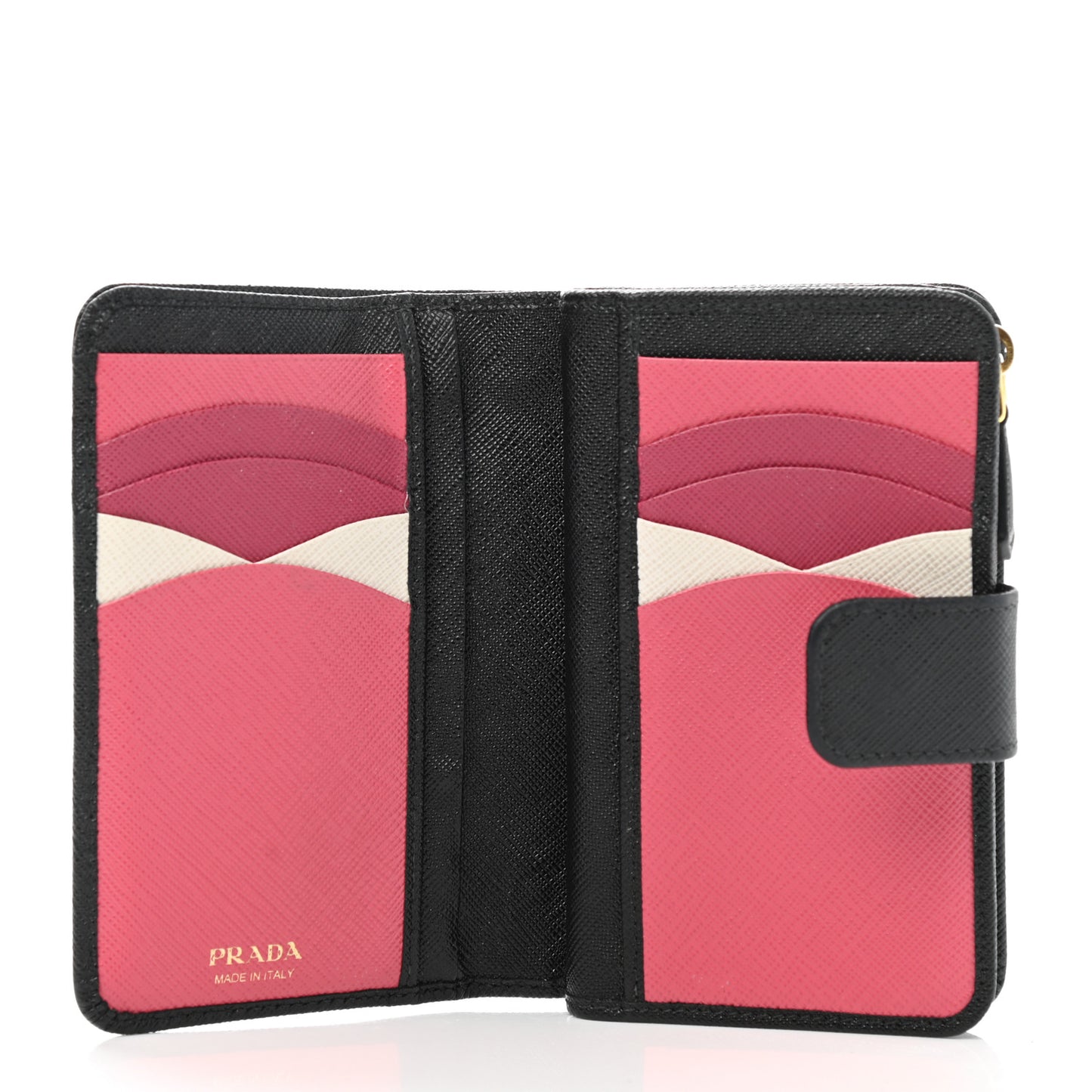 Saffiano Metal Compact Wallet Black