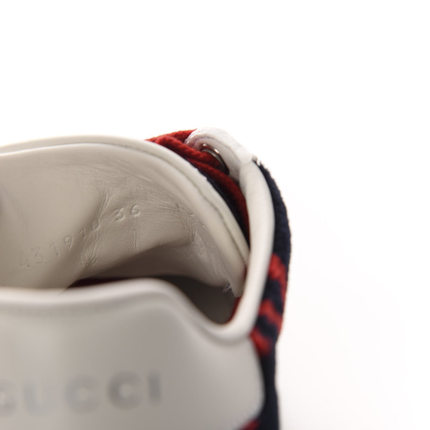 Terry Cloth GG Monogram Web Womens Ace Sneakers 36 Blue Red