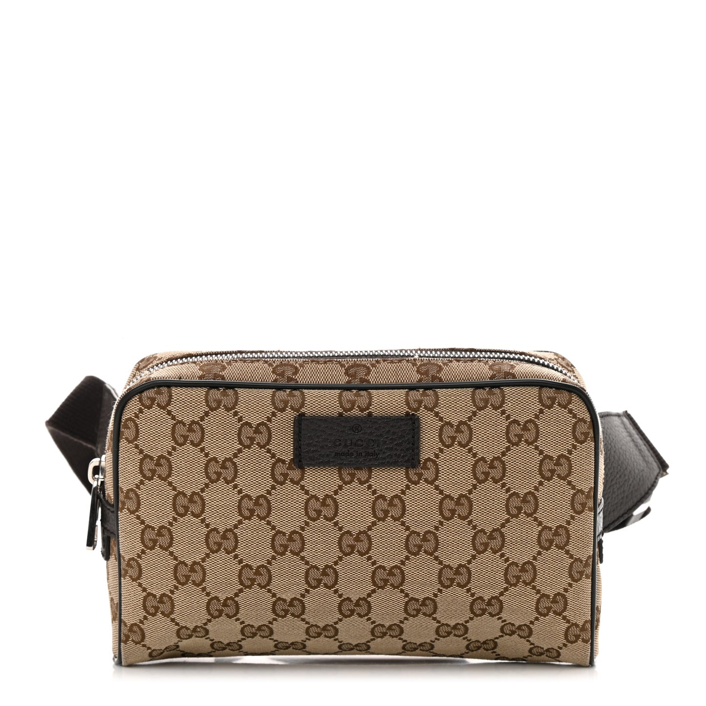 Monogram Dollar Calfskin Belt Bag Beige Ebony Testa di Moro Marrone Scuro