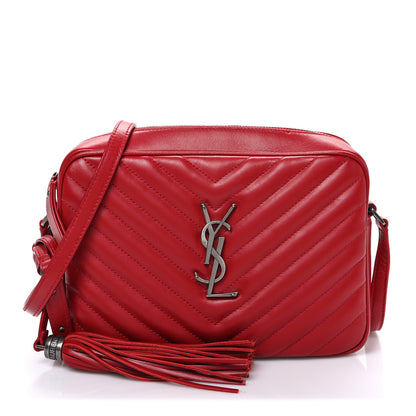 Saint Laurent Calfskin Matelasse Monogram Lou Camera Bag Rouge Eros 1 of 10