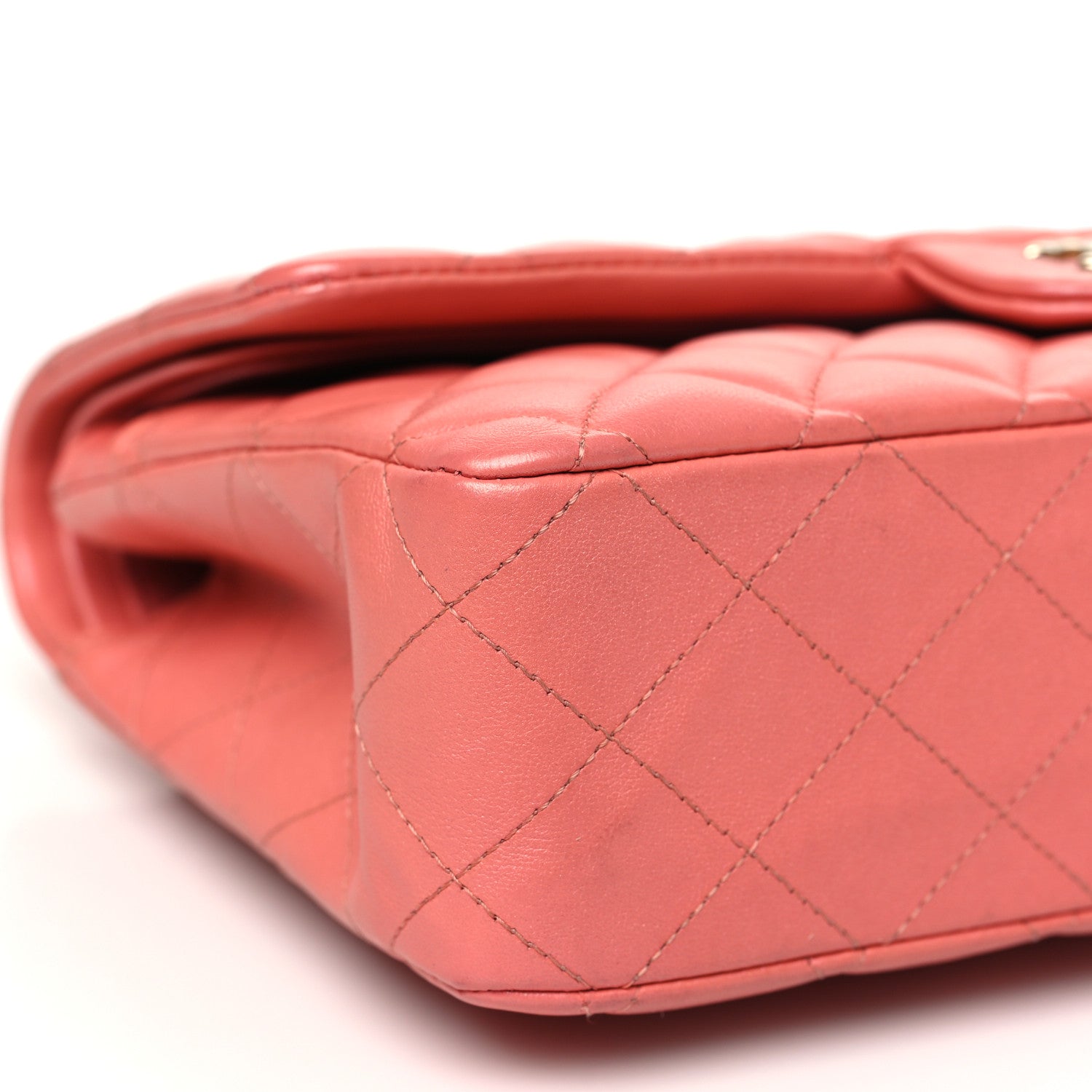 Chanel Iridescent Lambskin Quilted Medium Double Flap Pink 8 of 9
