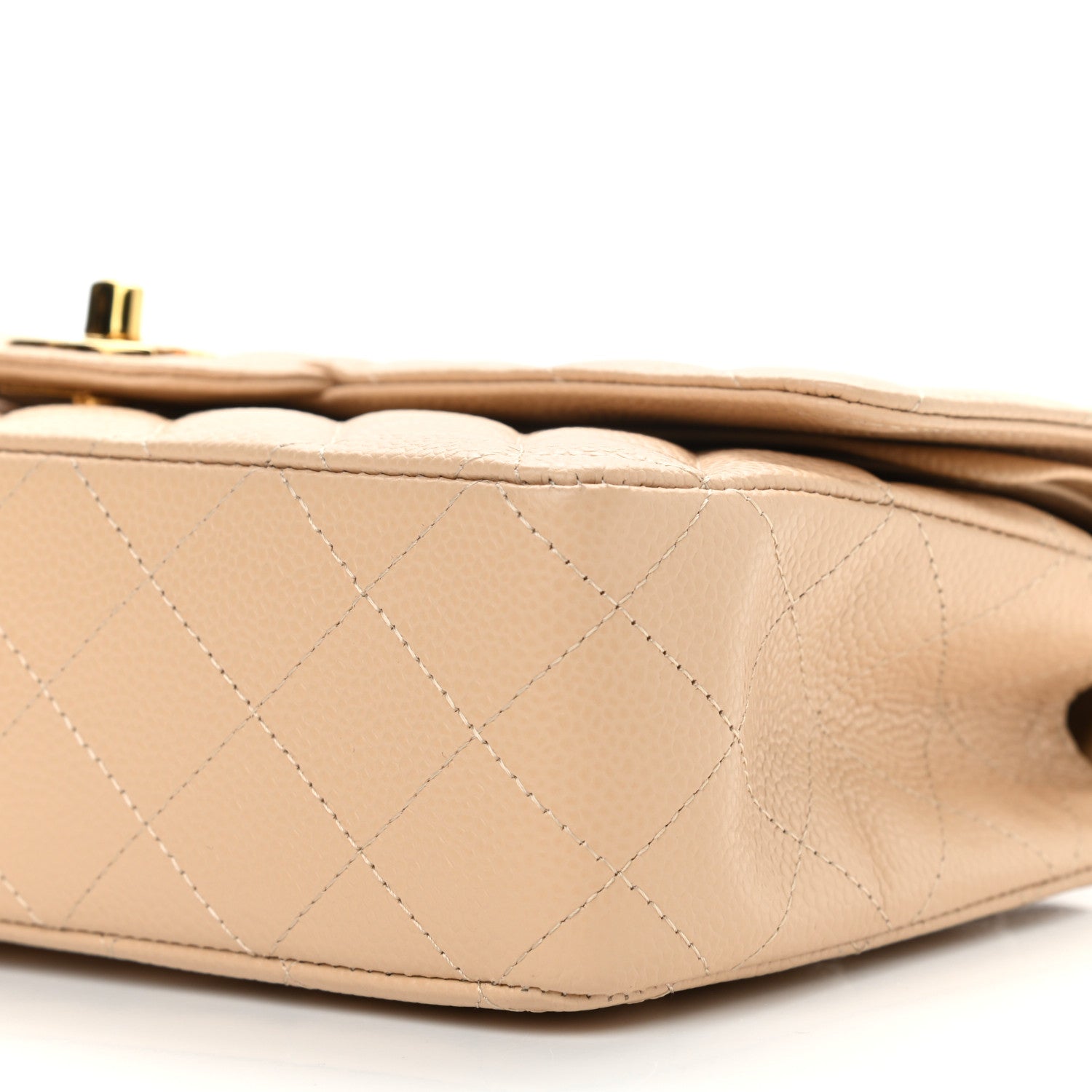 Chanel Caviar Quilted Medium Double Flap Beige Clair 10 of 13