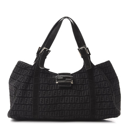 Fendi Zucchino Shoulder Bag Black 1 of 15
