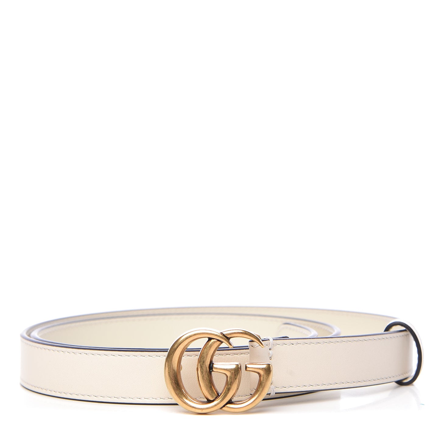Calfskin Double G 20mm Belt 90 36 Mystic White