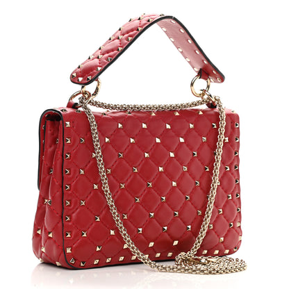 Valentino Garavani Nappa Medium Rockstud Spike Shoulder Bag Rosso Valentino 3 of 10