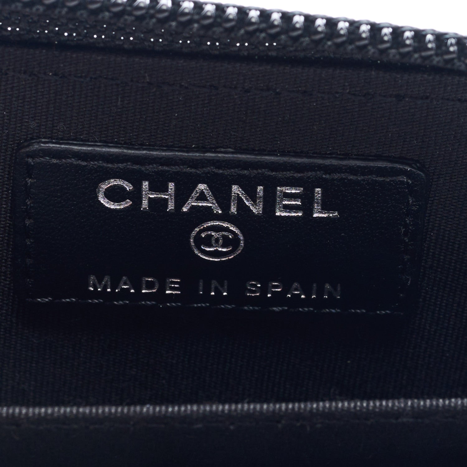 Chanel Caviar Quilted Boy Zip Around Coin Purse Wallet Black 6 of 7