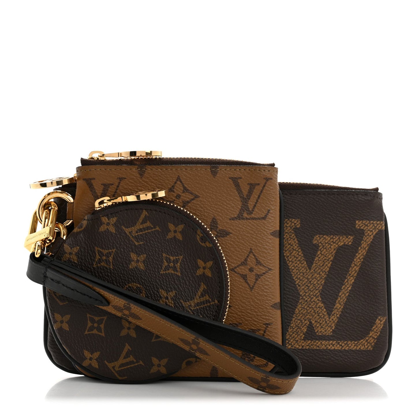 Reverse Monogram Giant Trio Pouch