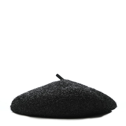 Chanel Cotton Polymide Beret Hat S Black 5 of 8
