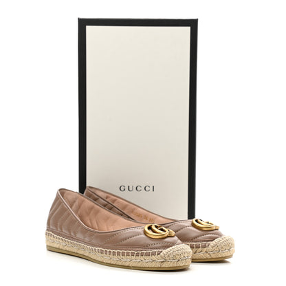 Gucci Nappa Matelasse GG Marmont Espadrilles 36 Porcelain Rose 9 of 9