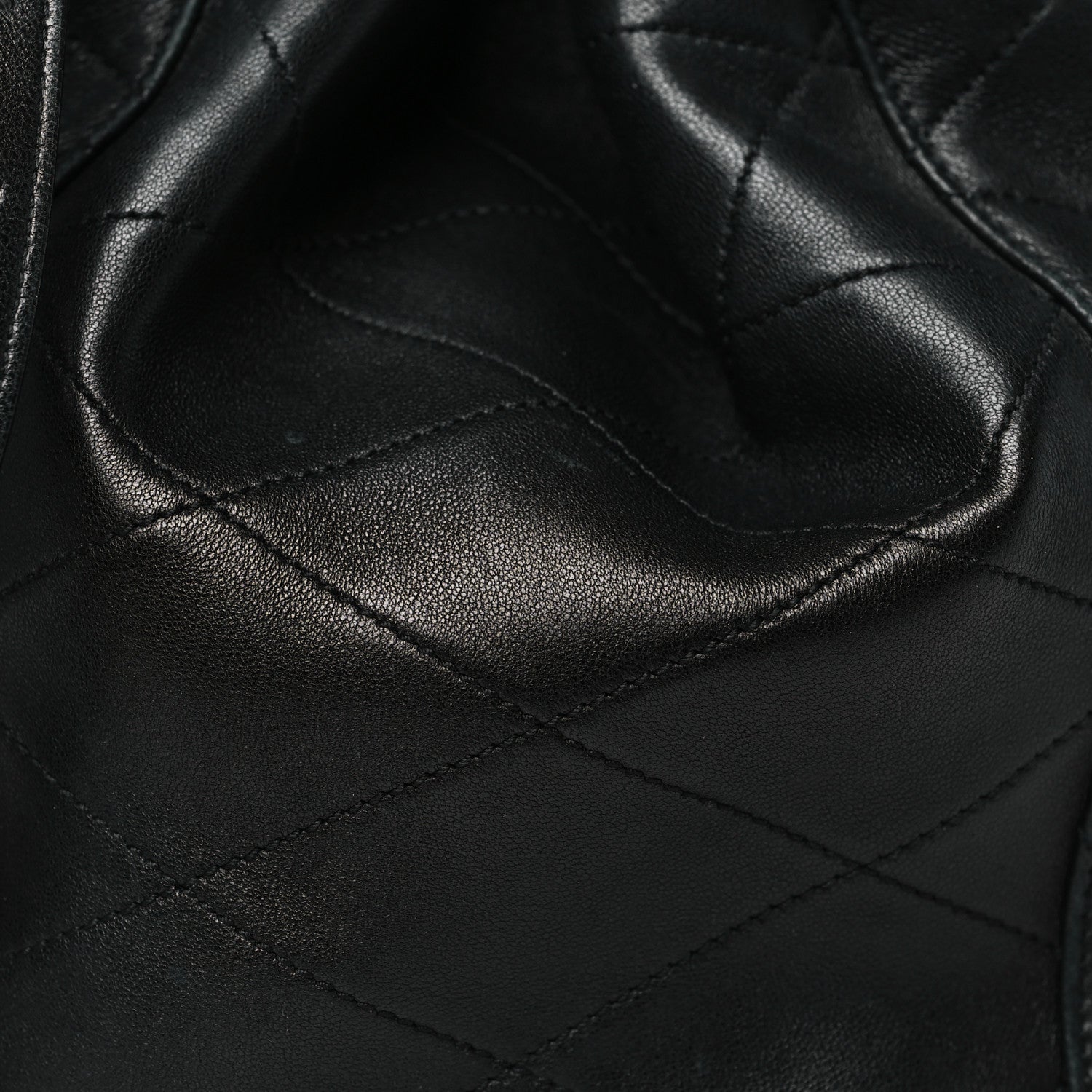 Saint Laurent Lambskin Quilted Le Maillon Bucket Bag Black 8 of 13