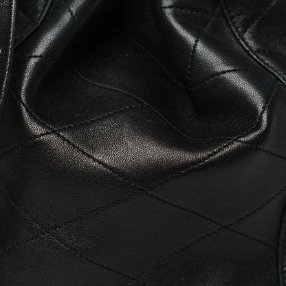 Saint Laurent Lambskin Quilted Le Maillon Bucket Bag Black 8 of 13