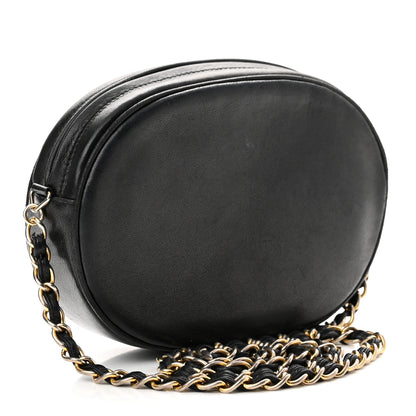 Chanel Lambskin Tassel Round Camera Case Black 2 of 8