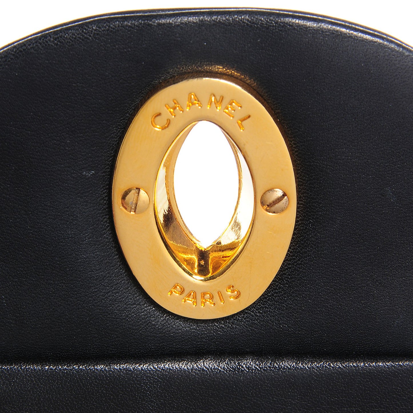 Lambskin Quilted XL Jumbo Flap Black