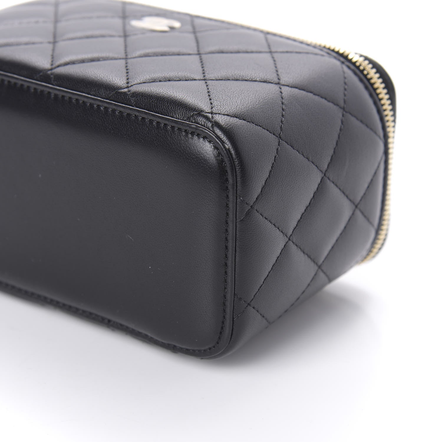 Chanel Lambskin Quilted Small Vanity Case With Chain Black 7 of 11