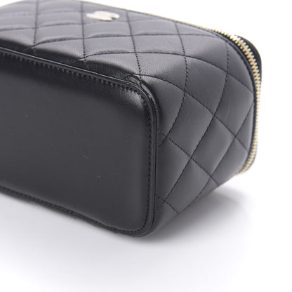 Chanel Lambskin Quilted Small Vanity Case With Chain Black 7 of 11