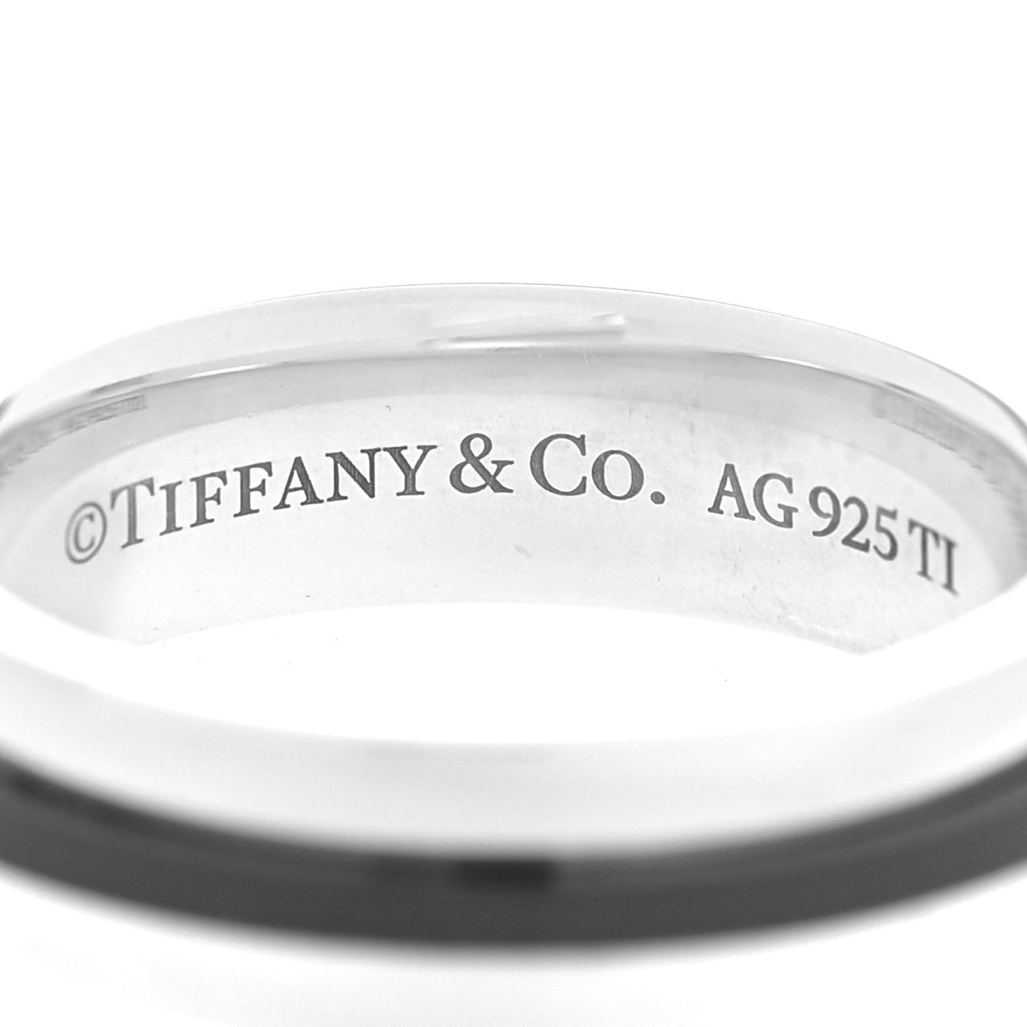 Sterling Silver Titanium T Two Ring 53 6.25