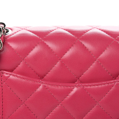 Chanel Lambskin Quilted Mini Rectangular Flap Dark Pink 11 of 12