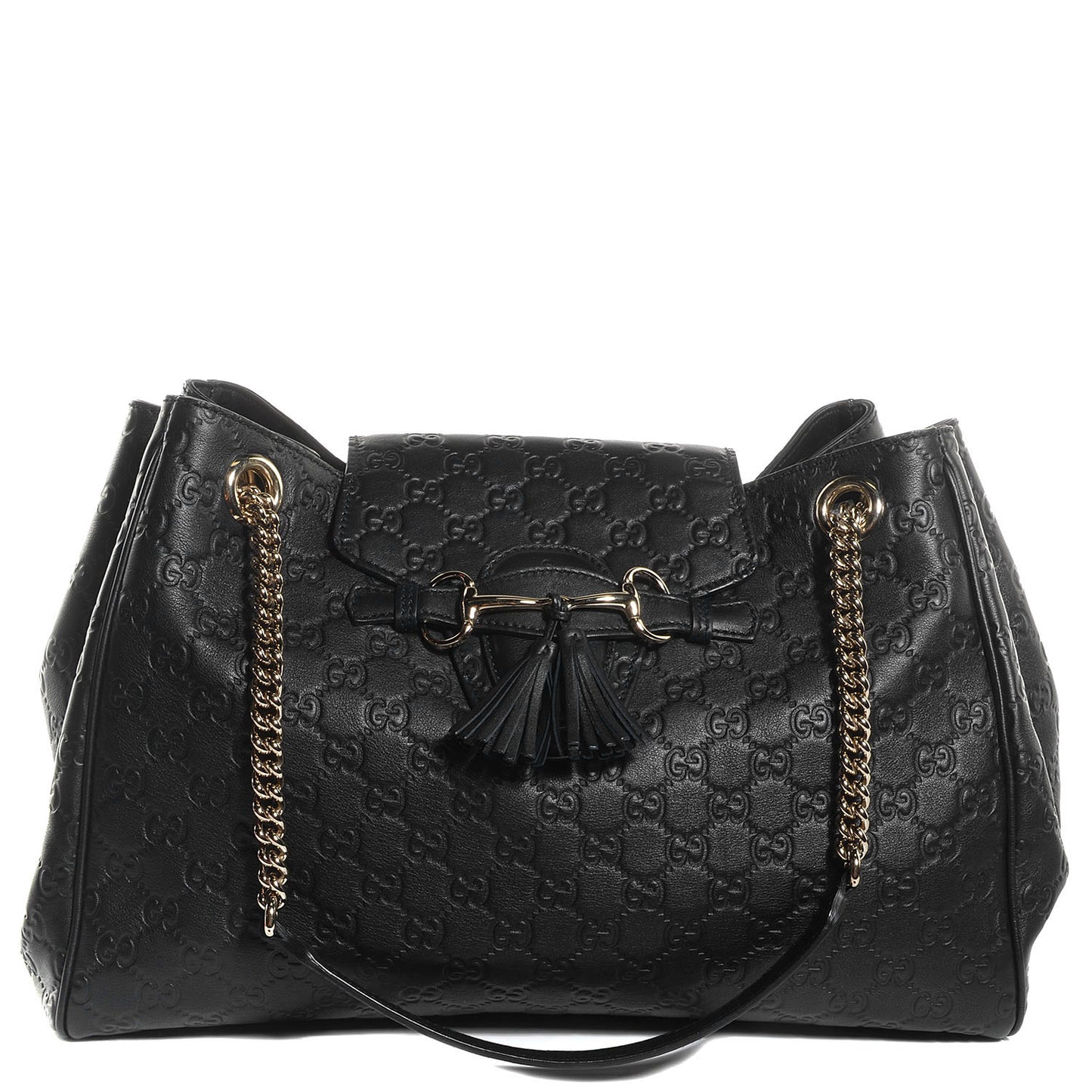 Guccissima Medium Emily Shoulder Bag Black