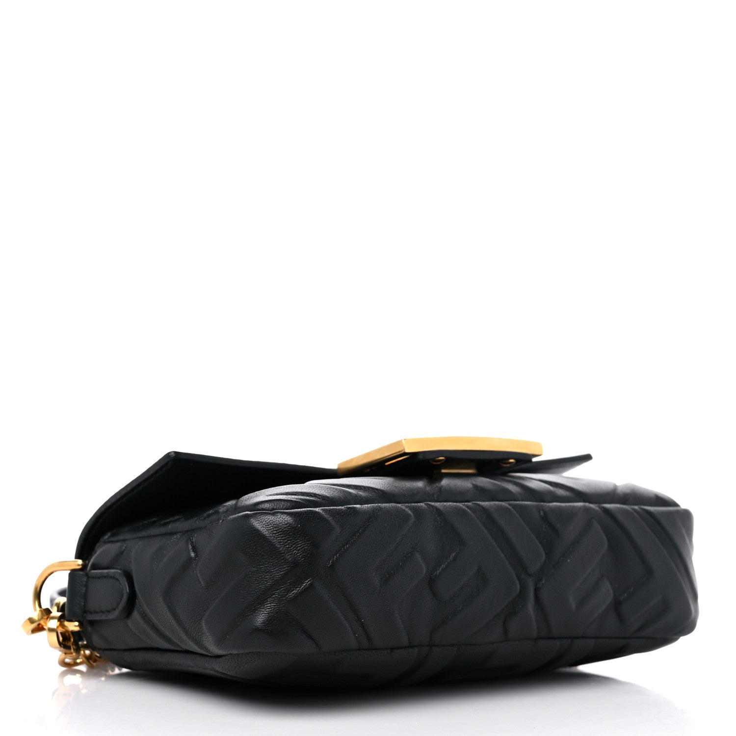 Fendi Nappa FF 1974 Embossed Mini Baguette Black 4 of 11
