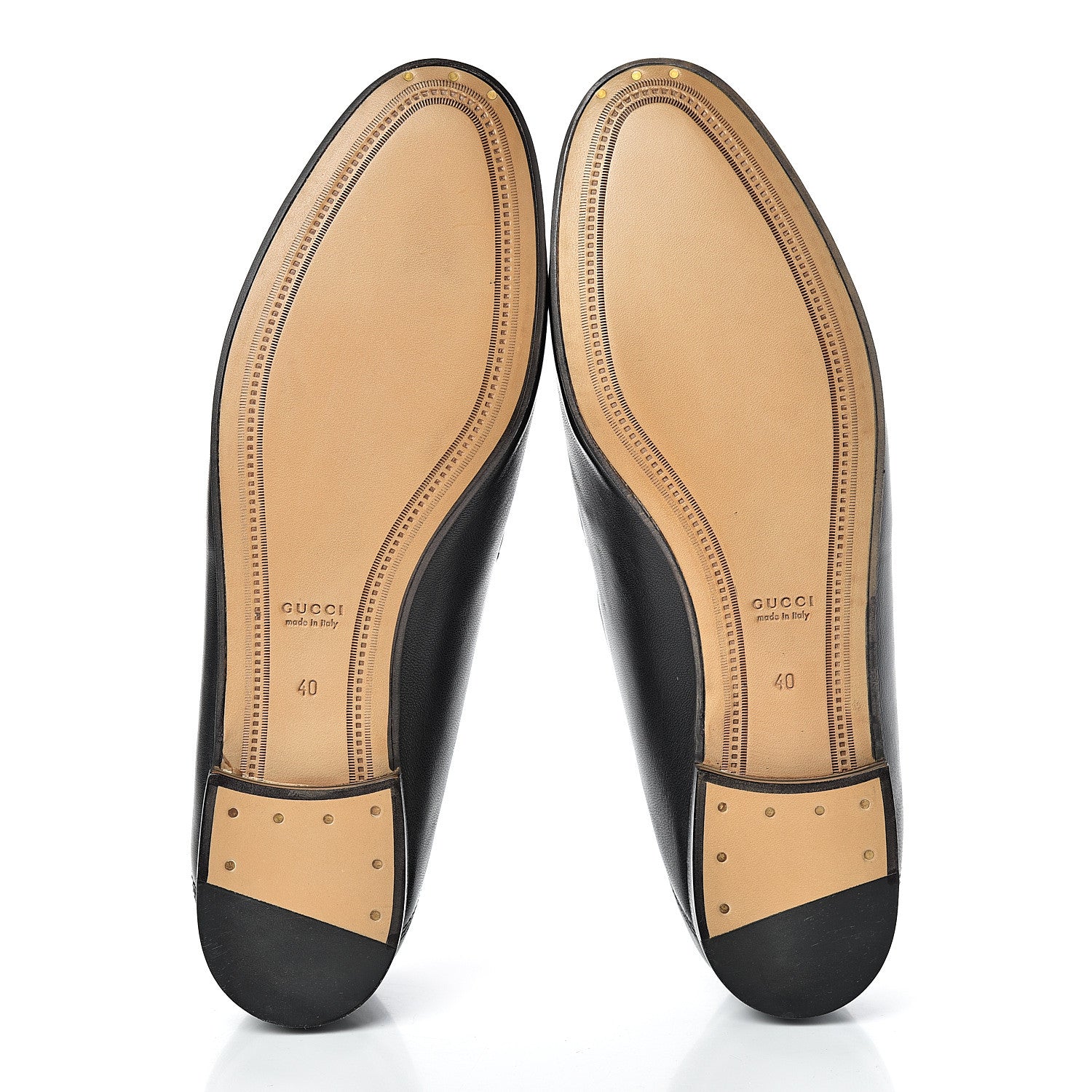 Gucci Lambskin Womens Brixton Horsebit Loafers 40 Black 5 of 8