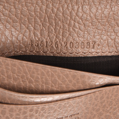 Gucci Pebbled Calfskin GG Marmont Card Case Porcelain Rose 7 of 8