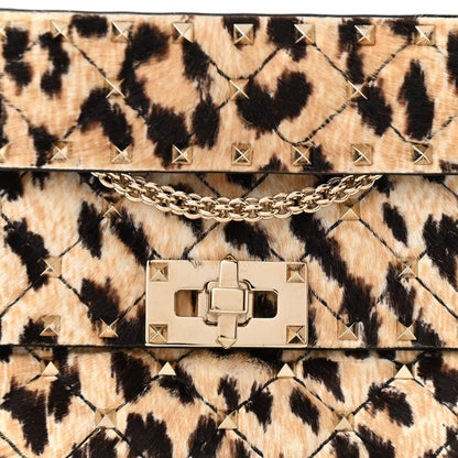 Valentino Garavani Calf Hair Leopard Print Small Rockstud Spike Shoulder Bag 7 of 10