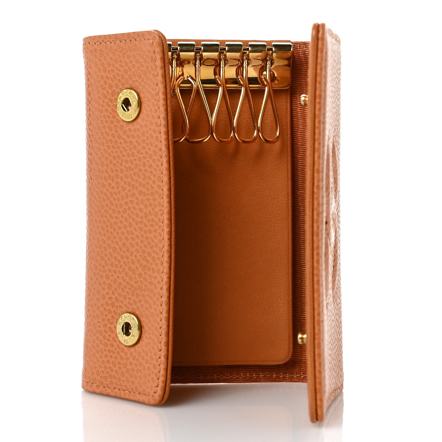 Caviar Timeless CC 6 Key Holder Case Light Brown