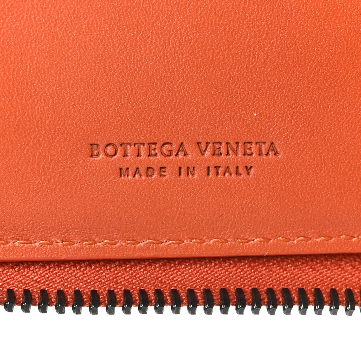Bottega Veneta Nappa Intrecciato Zip Around Compact Wallet Brique 7 of 9