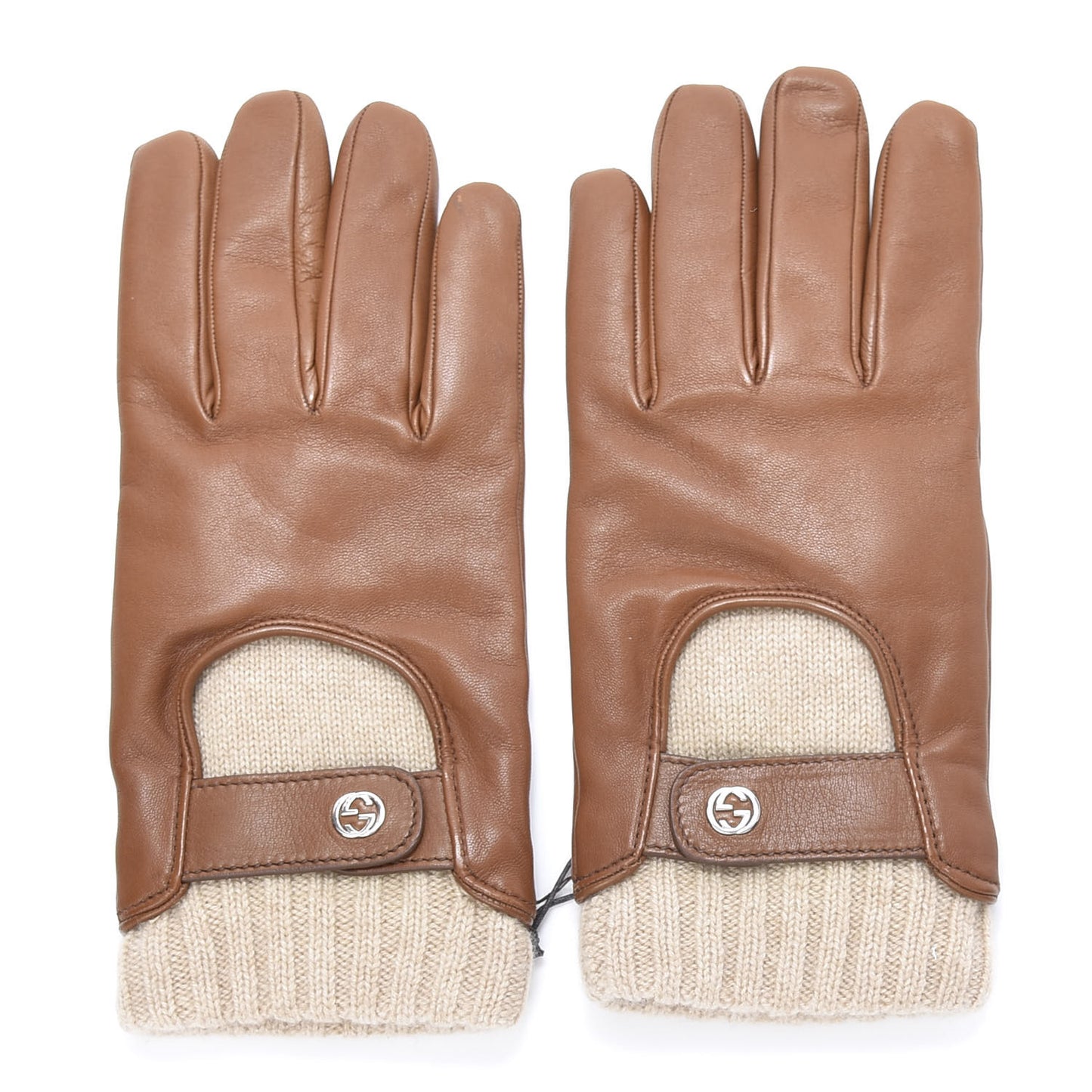 Nappa Cashmere Driving Gloves 9 Brown