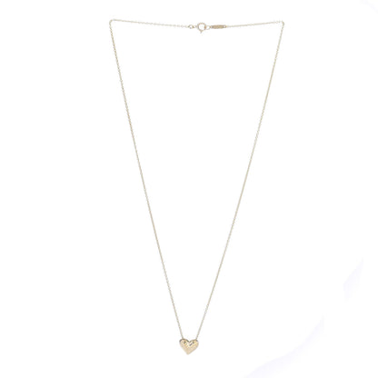 Tiffany 18K Yellow Gold Small Puff Heart Pendant Necklace 3 of 5
