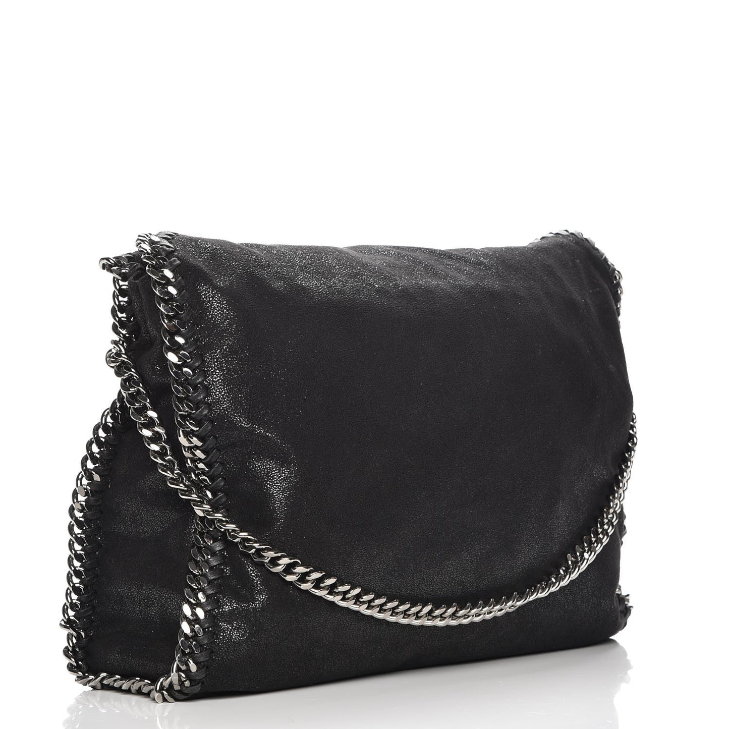 Shaggy Deer Falabella Fold Over Tote Black