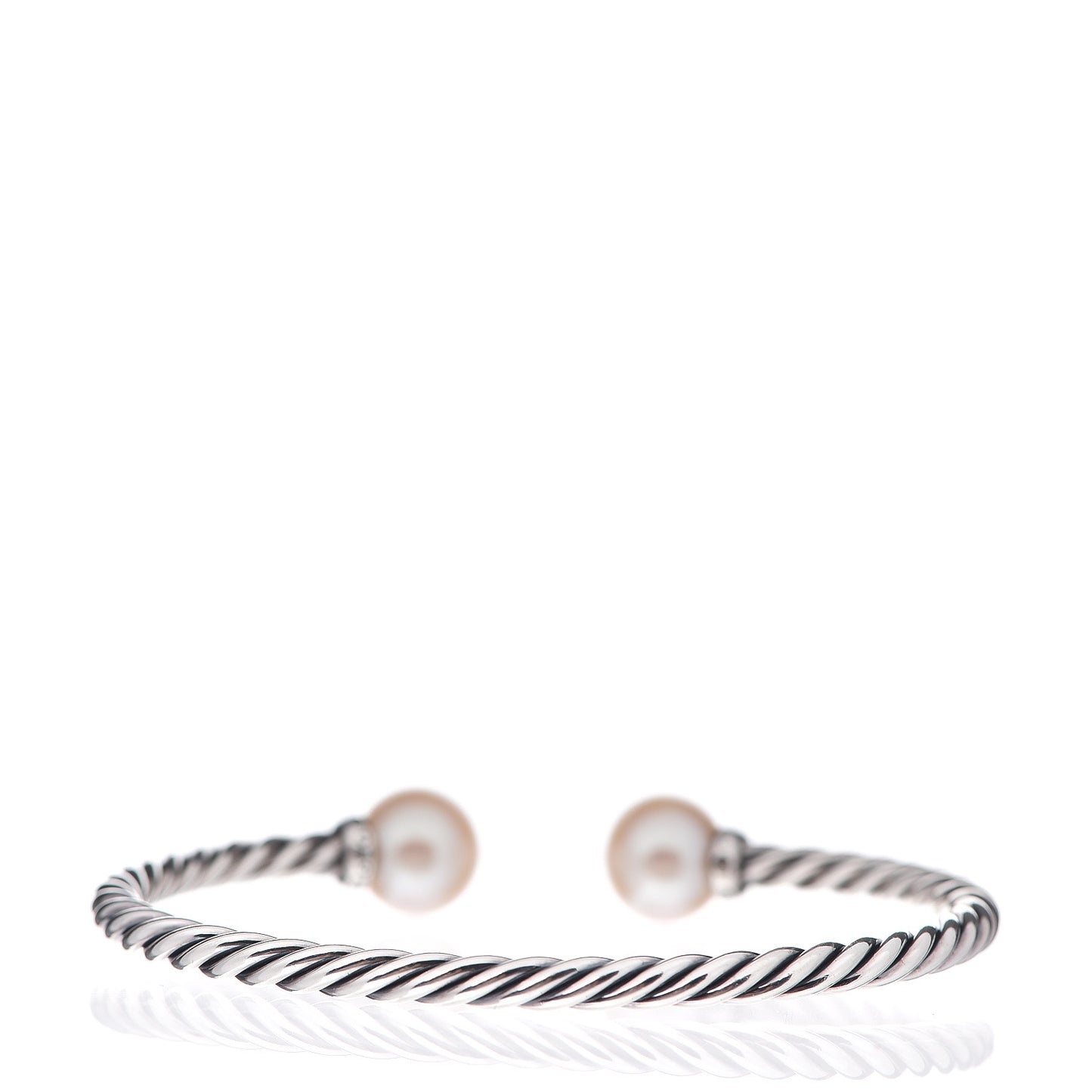 Sterling Silver Diamond Pearl 9mm Solari Bracelet