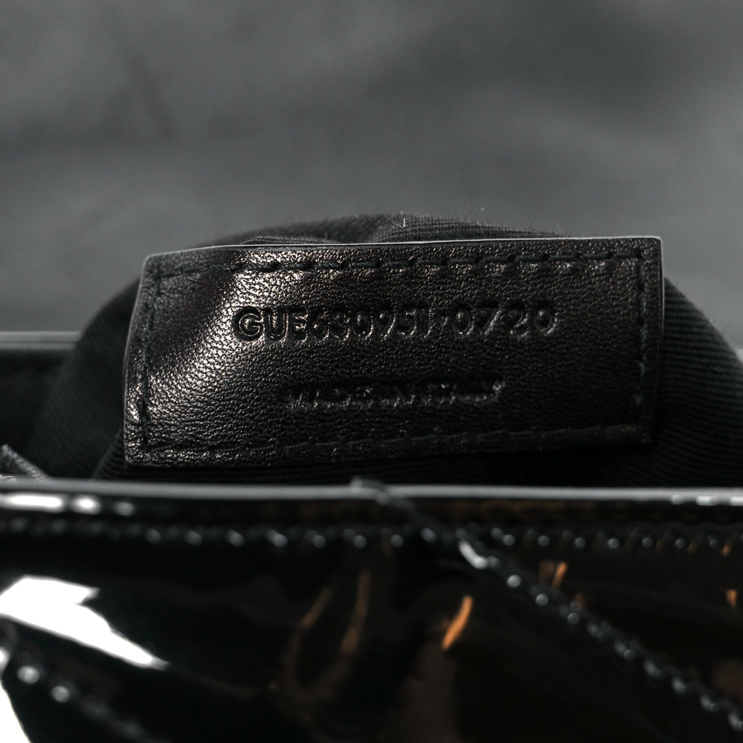 Patent Y Quilted Monogram Toy Loulou Crossbody Bag Black