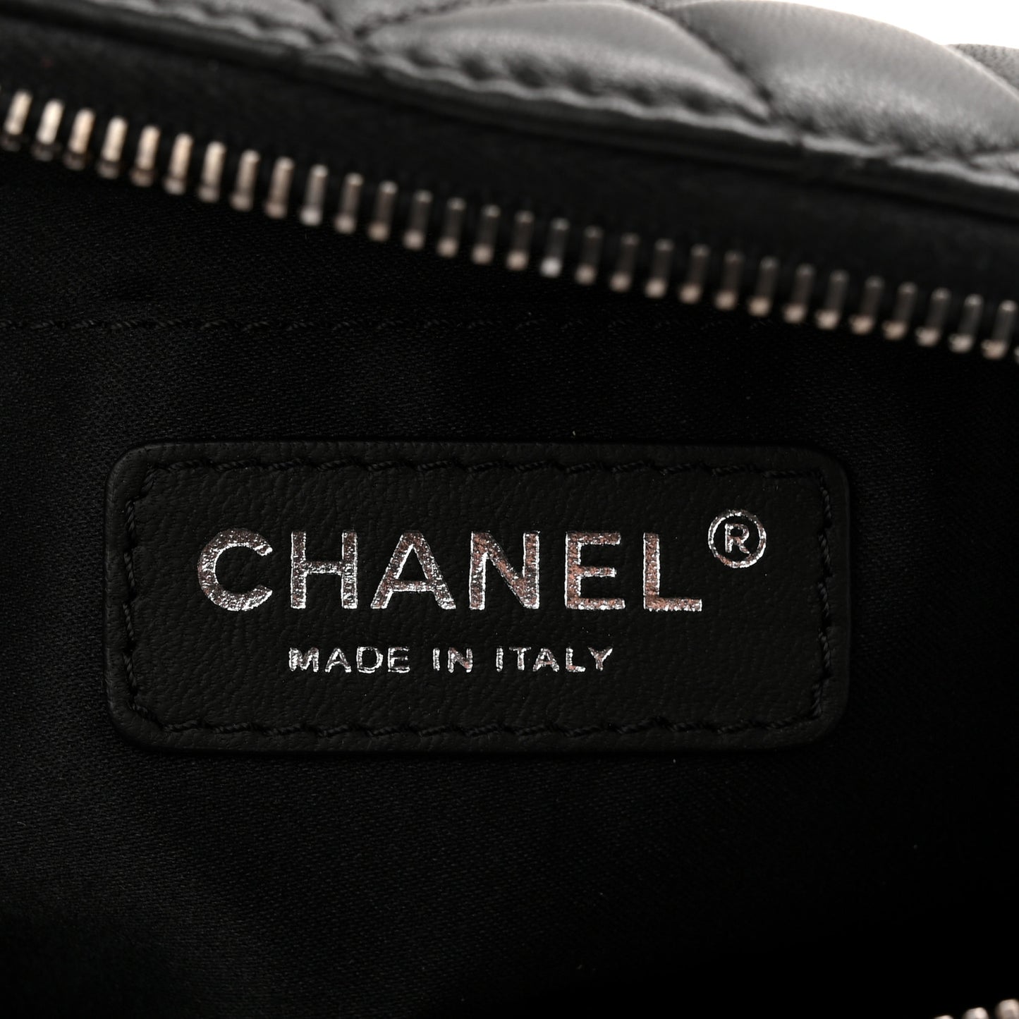 Lambskin Quilted Banane Waist Bag Fanny Pack Black