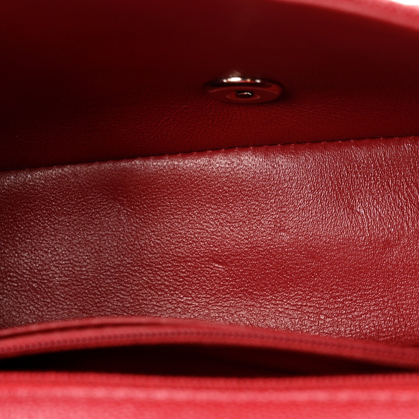 Caviar Quilted Mini Rectangular Flap Dark Red