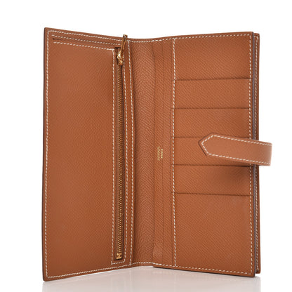 Hermes Epsom Bearn Gusset Wallet Gold 5 of 7