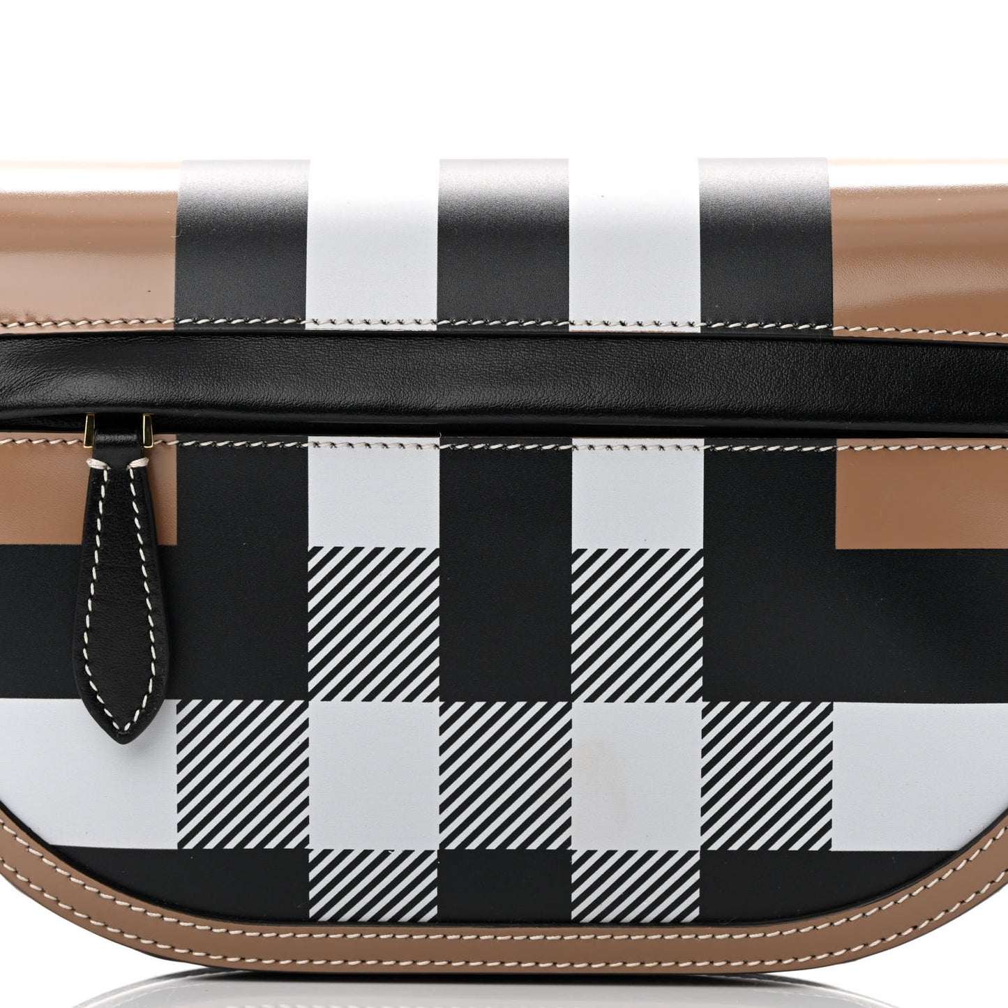 Calfskin Check Small Olympia Shoulder Bag Camel