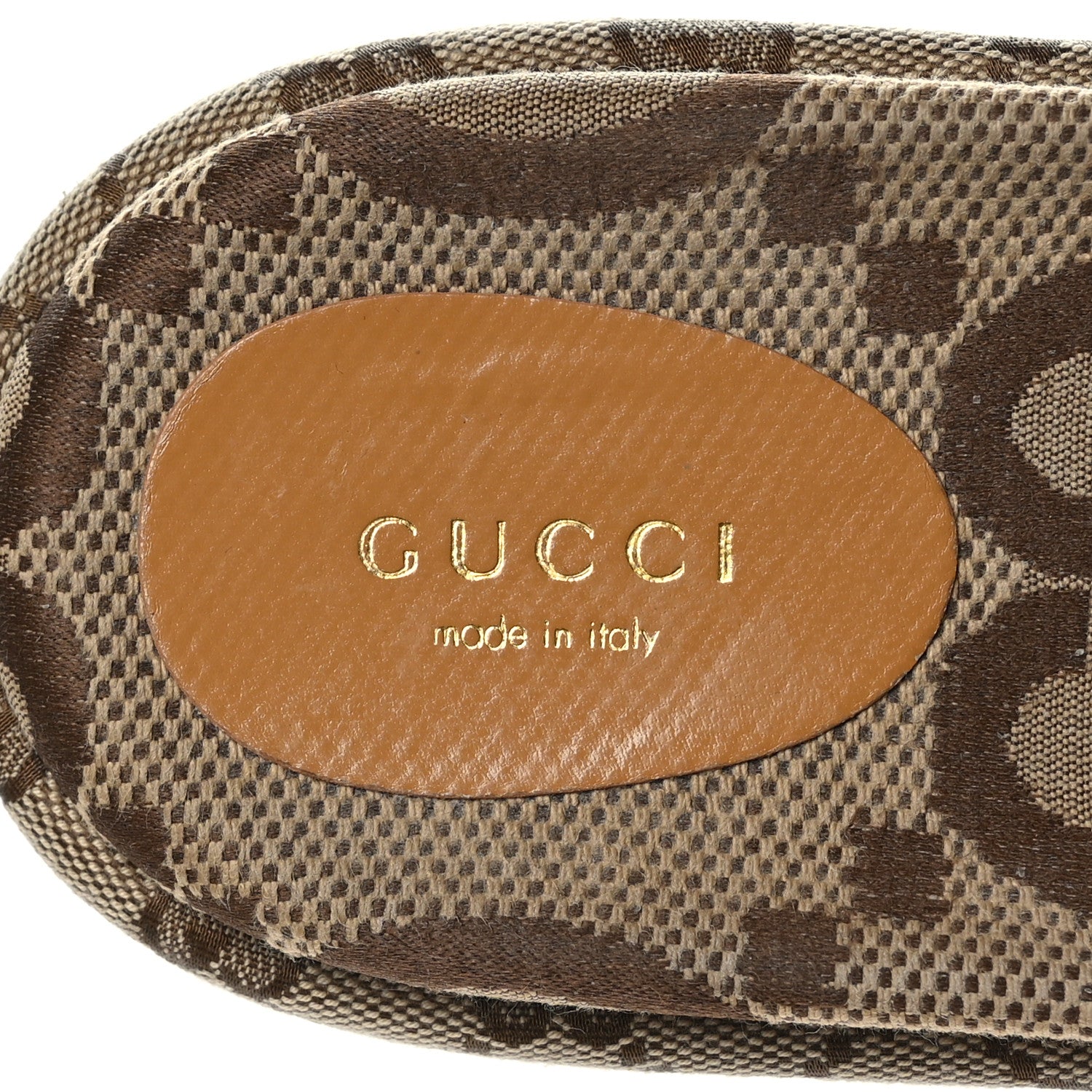 Gucci Monogram Maxi GG Angelina Platform 55mm Slide Sandals 41 Camel Ebony 7 of 8