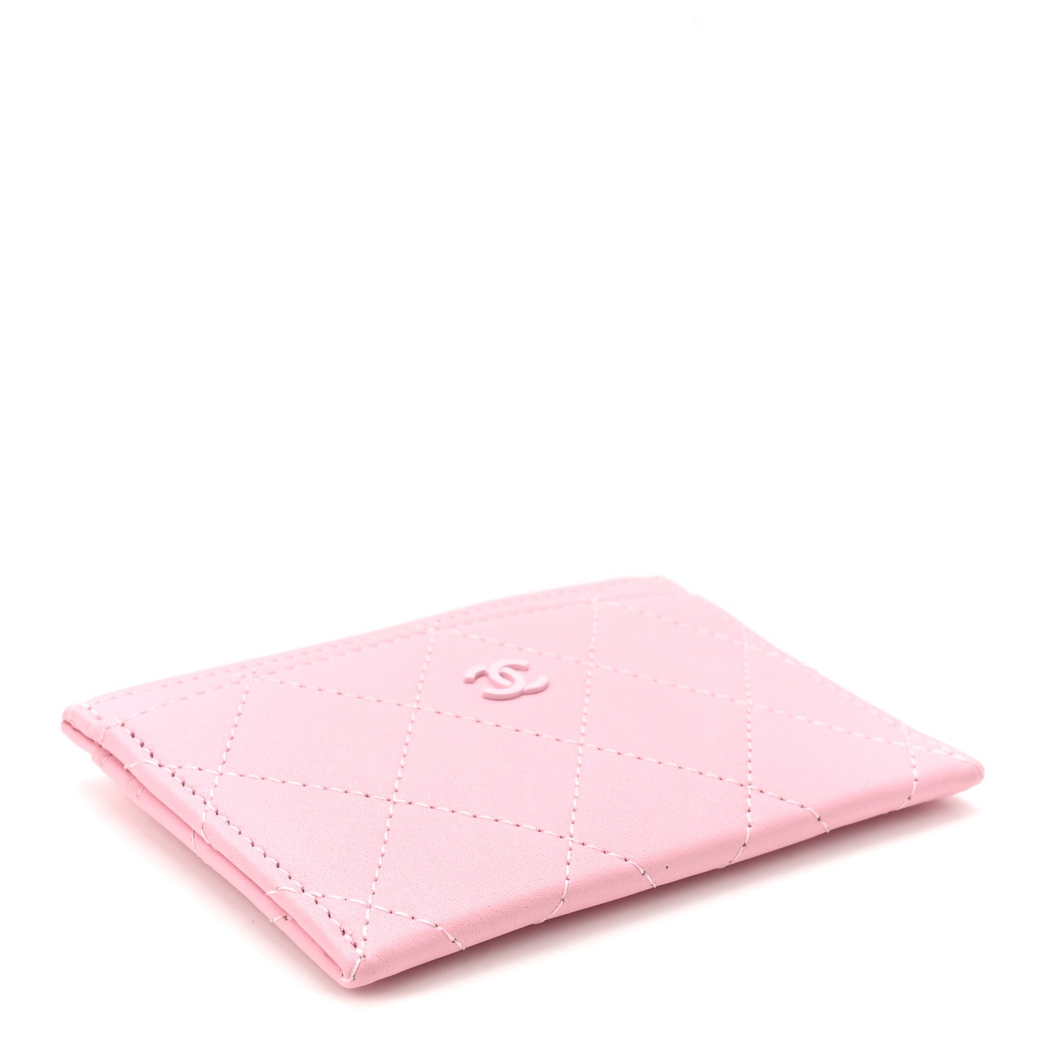 Chanel Calfskin Quilted Card Holder Light Pink 4 of 9