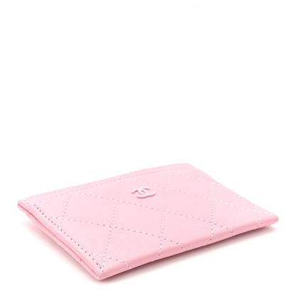 Chanel Calfskin Quilted Card Holder Light Pink 4 of 9