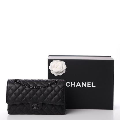 Chanel Crumpled Calfskin Quilted Medium Double Flap So Black 8 of 8