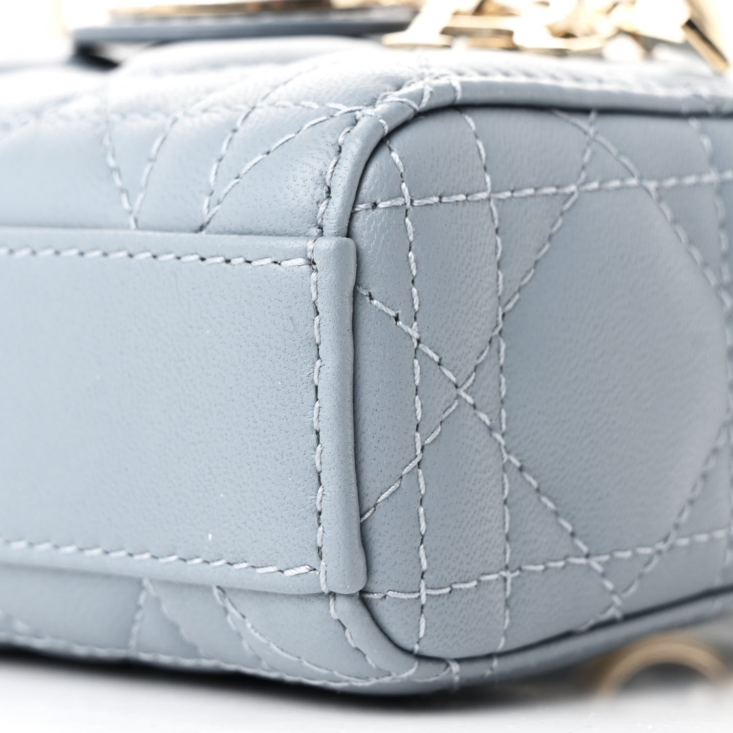 Christian Dior Lambskin Cannage Micro Lady D-Joy Cloud Blue 10 of 11