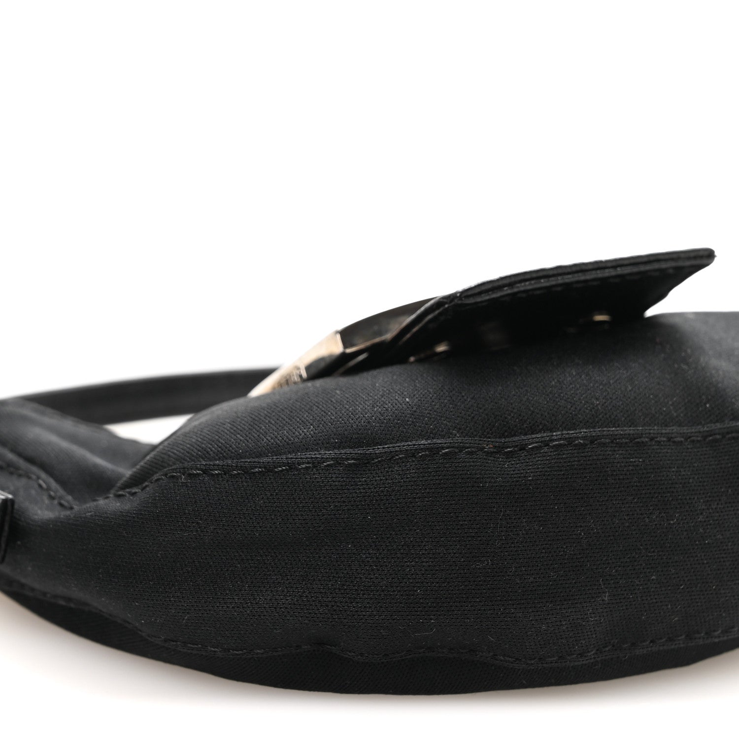 Fendi Neoprene Mini Half Moon Baguette  Black 9 of 10