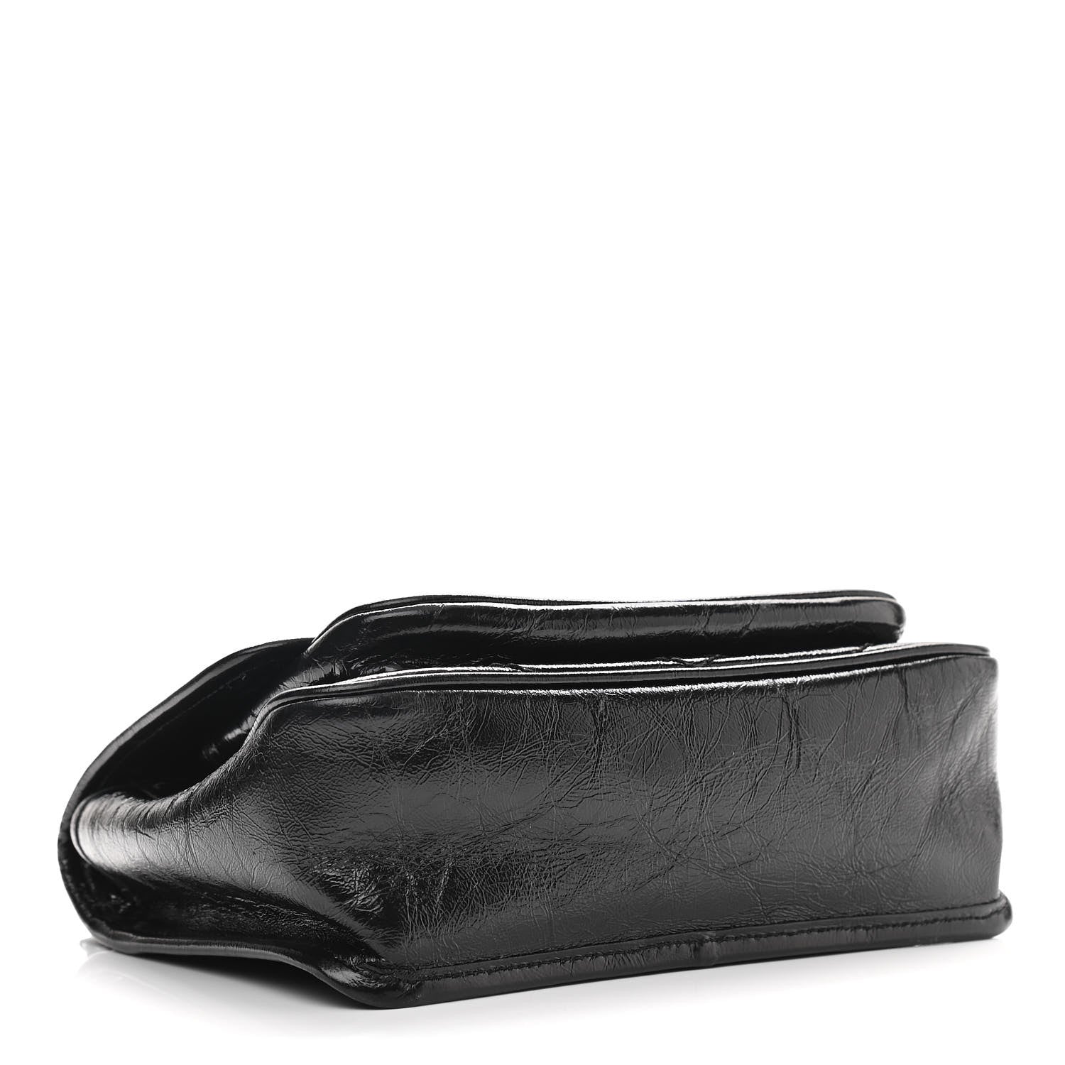 Saint Laurent Crinkled Calfskin Matelasse Monogram Baby Niki Chain Satchel Black 4 of 11