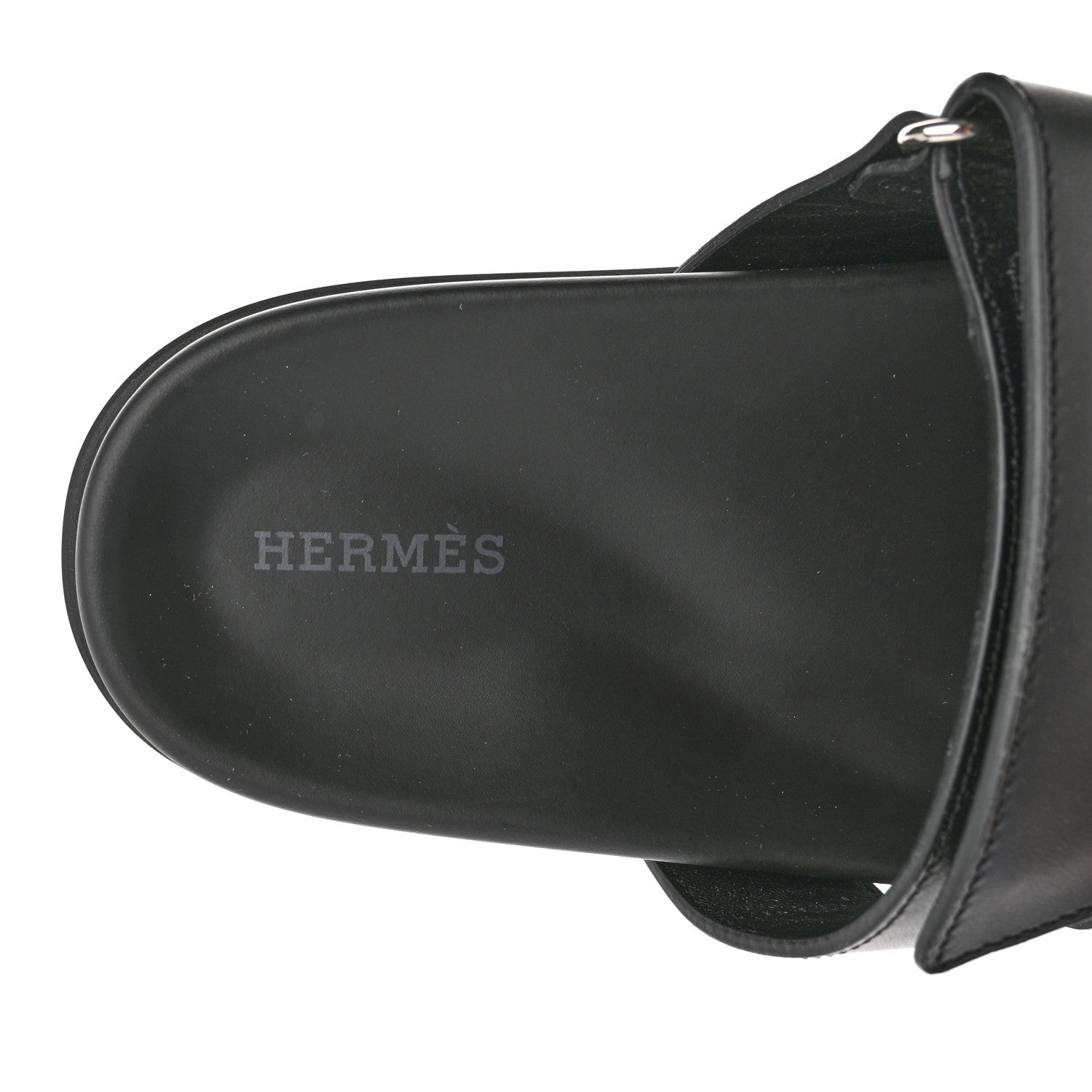 Hermes Calfskin Womens Chypre Sandals 39 Black 8 of 15