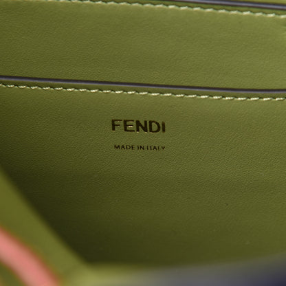 Fendi Vitello Grace F is Fendi Stamp Patch Perforated Small Mon Tresor Bucket Bag Blueberry 9 of 13