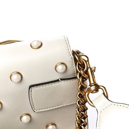 Gucci Nappa Pearl Studded Mini Queen Margaret Broadway Shoulder Bag Mystic White 17 of 17