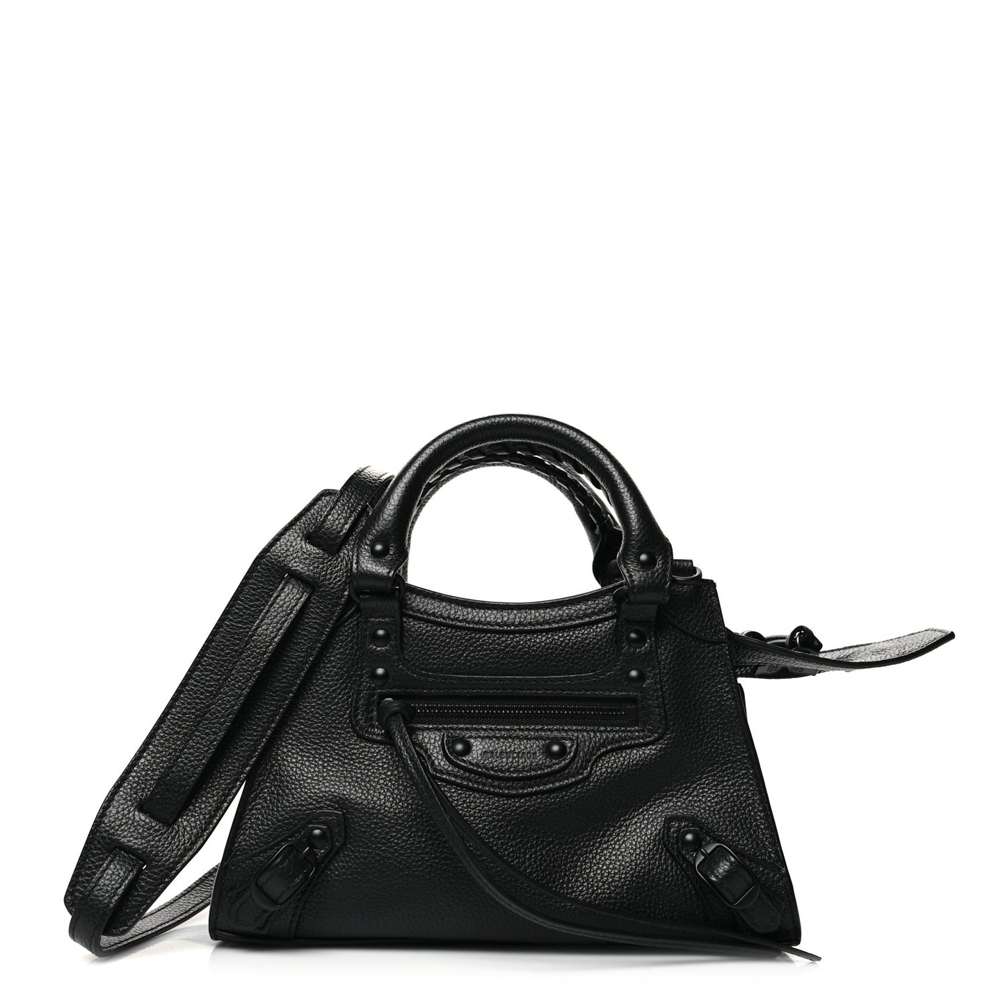 Grained Calfskin Neo Classic Black Hardware Mini City Black