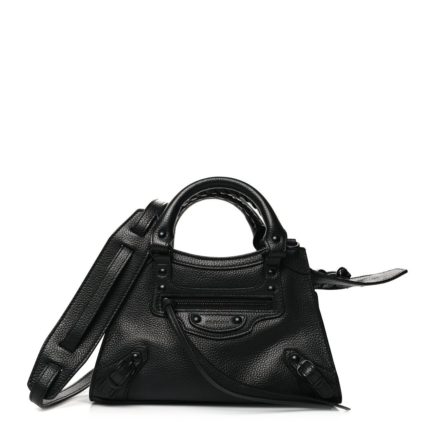 Balenciaga Grained Calfskin Neo Classic Black Hardware Mini City Black 1 of 9